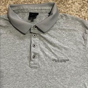 Armani Exchange Light Gray Polo Shirt for Men